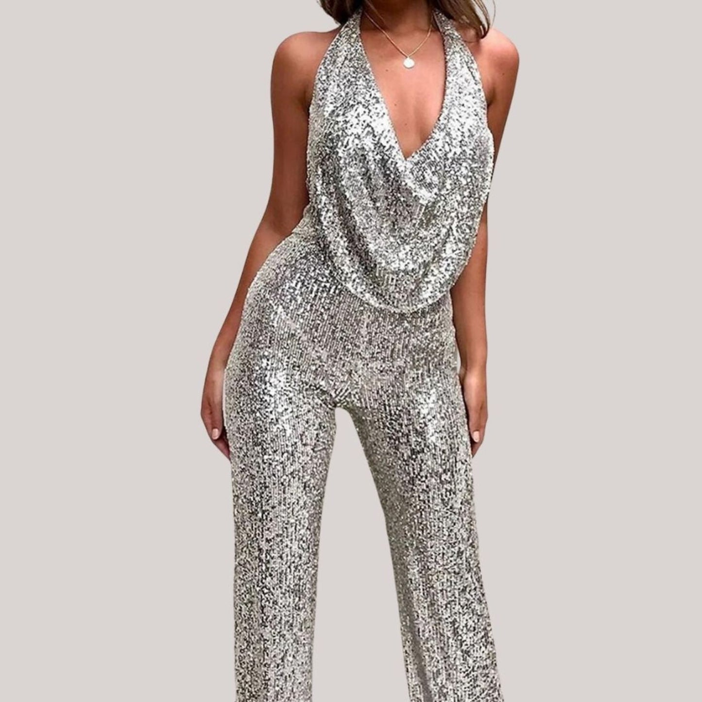 Maly – Glamoureuze jumpsuit met pailletten