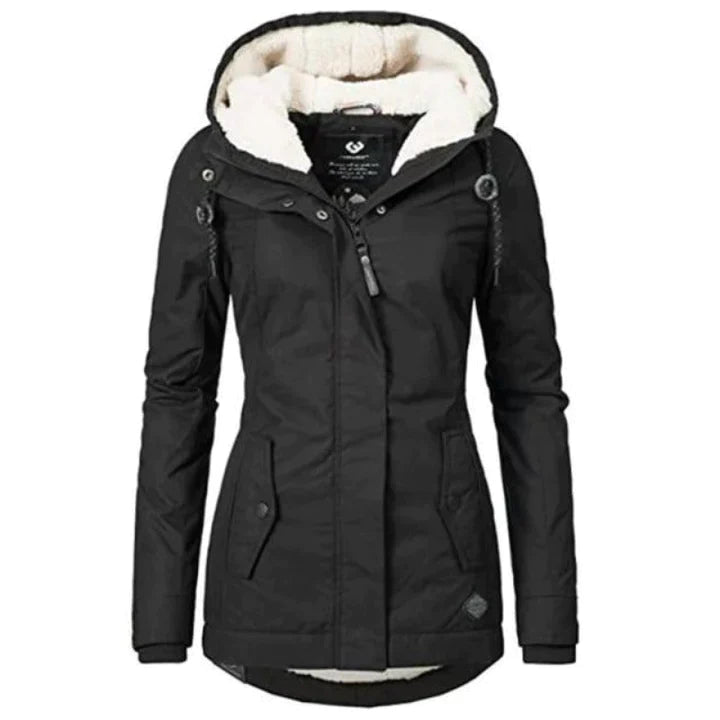 Aramia – Lange Winterjas met Elegantie en Warmte