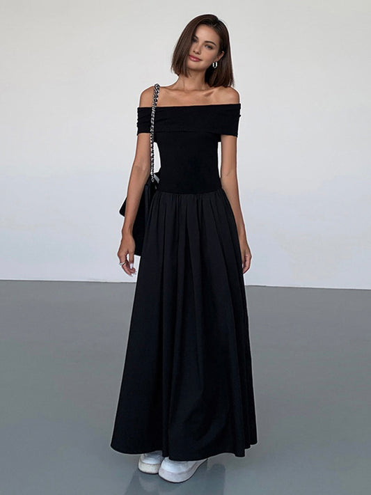 Bruna – Off-shoulder maxi-jurk met tijdloze elegantie