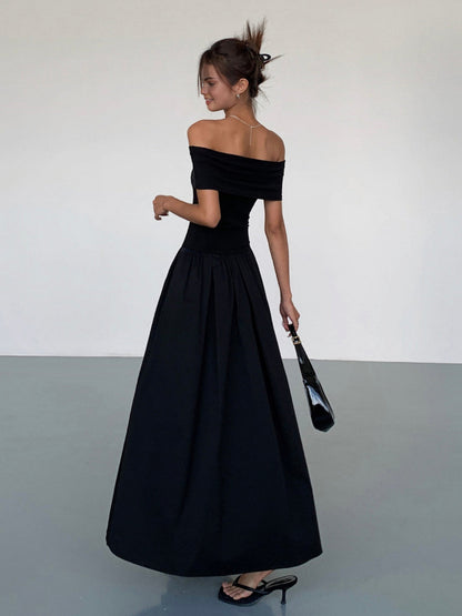 Bruna – Off-shoulder maxi-jurk met tijdloze elegantie