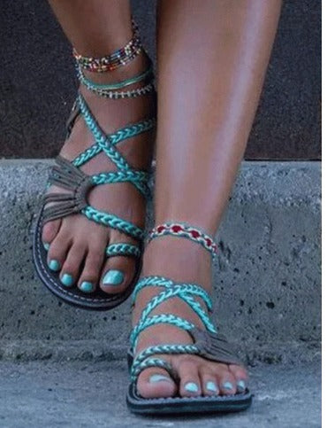 Mizka – Kleurrijke Griekse Strandsandalen voor Zonnige Dagen